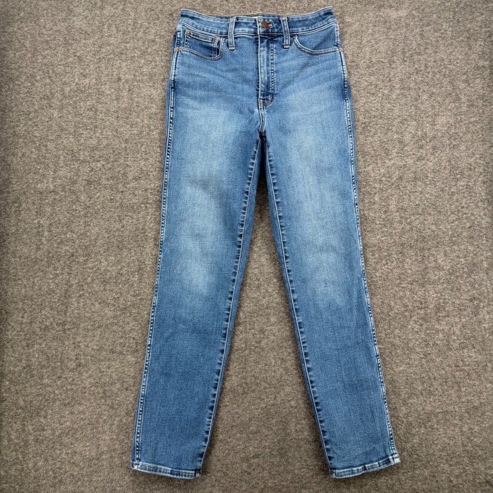 Madewell Curvy Roadtripper Stovepipe Jeans Medium Wash High Rise 28 Ankle Career